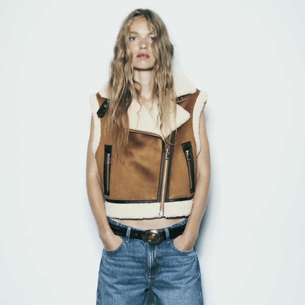 Zara double faced Sherpa vest